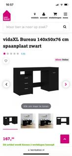 Zwart bureau, Huis en Inrichting, Bureaus, Ophalen of Verzenden, Zo goed als nieuw