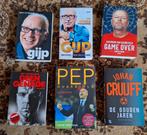 Diverse leesboeken over voetbal en dart helden., Gelezen, Balsport, Verzenden