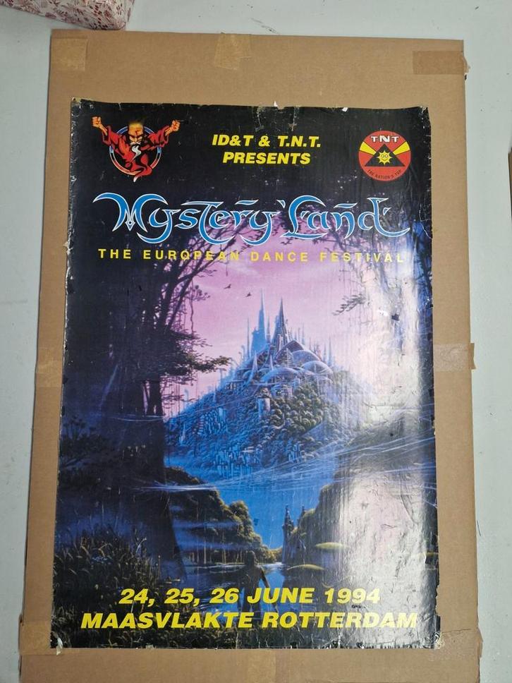 Mysteryland 1994 poster - Id&t - Thunderdome, Verzamelen, Overige Verzamelen, Gebruikt, Ophalen of Verzenden