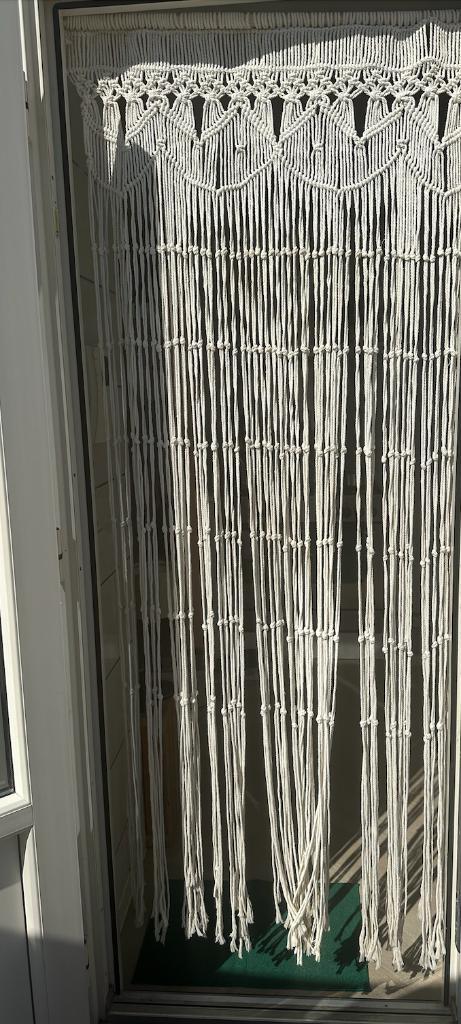 Macrame deurgordijn 90x200cm, Huis en Inrichting, Stoffering | Gordijnen en Lamellen, Zo goed als nieuw, 150 tot 200 cm, 50 tot 100 cm