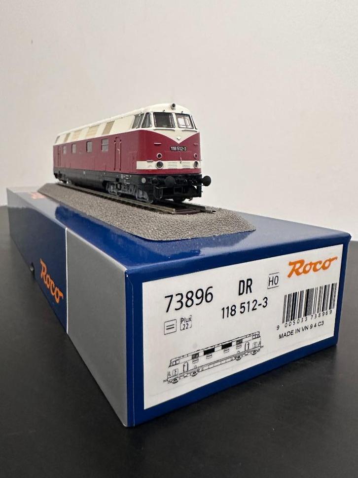 Roco 73896  Diesellocomotief 118 512-3, DR, Hobby en Vrije tijd, Modeltreinen | H0, Nieuw, Locomotief, Gelijkstroom, Roco, Analoog