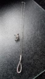 Zilveren ketting met hanger +  oorstekers, Nieuw, Ophalen of Verzenden, Met hanger