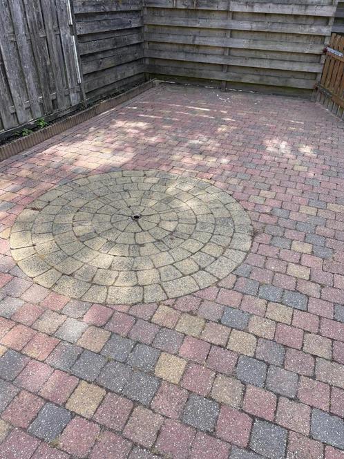 Klinkers Rood-Geel-Blauw/Grijs, Tuin en Terras, Tegels en Klinkers, Gebruikt, Klinkers, Beton, 10 m² of meer, Ophalen