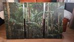 Wanddecoratie drieluik met jungle afbeelding, Ophalen, Zo goed als nieuw