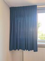 Blauwe gordijnen verduisterend, Huis en Inrichting, Gebruikt, Blauw, 100 tot 150 cm, Ophalen of Verzenden
