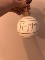 Riviera maison kerstbal ornament Happy London 8 vm 4 stuks, Ophalen, Zo goed als nieuw