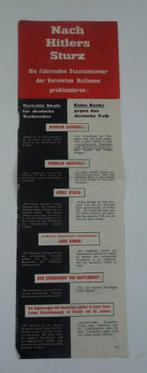 us ww2 dropping flyer in een gebruikte staat, Verzamelen, Militaria | Tweede Wereldoorlog, Ophalen of Verzenden, Amerika