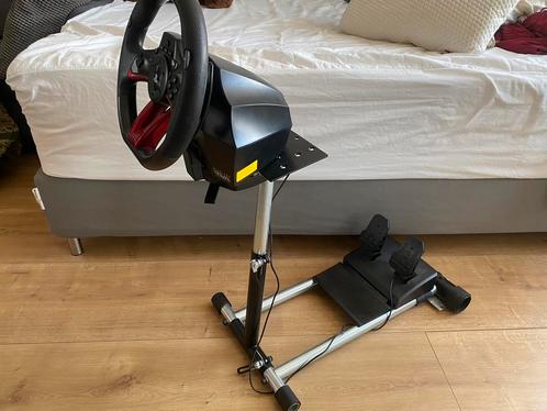 Game racesetup stuur + pedalen + foldable race stand, Spelcomputers en Games, Spelcomputers | Overige Accessoires, Gebruikt, Ophalen