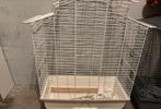 Vogelkooi wit, Ophalen, Gebruikt, Aluminium, Vogelkooi