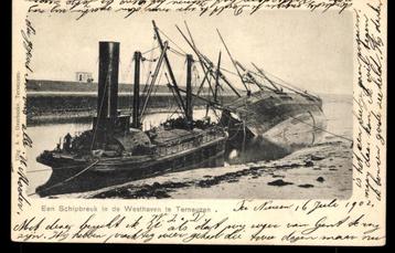 Terneuzen (Zld), Scheepsramp Stranding, Westhaven, gel. 1902 beschikbaar voor biedingen