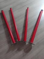 4 poten verstelbaar rood, Huis en Inrichting, Tafelpoot, Gebruikt, 50 tot 100 cm, Metaal