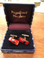 Manchetknopen ferrari red car in doos, Sieraden, Tassen en Uiterlijk, Manchetknopen, Ophalen, Nieuw, Overige materialen
