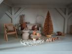 Poppenhuis | Bruine cognac kleurige kerstboom miniatuur, Verzamelen, Poppenhuizen en Toebehoren, Poppenhuis, Ophalen of Verzenden