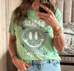 Ganni t-shirt in het groen in maat S., Ganni, Ophalen of Verzenden, Zo goed als nieuw, Korte mouw