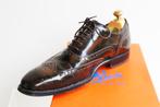 Mooie Greve patent wingtip brogues maat 7.5 G = maat 41.5, Bruin, Ophalen of Verzenden, Zo goed als nieuw, Greve