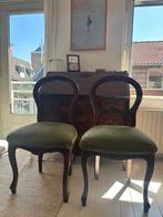 2 mooie biedermeier stoelen groen fluweel, Antiek en Kunst, Antiek | Meubels | Stoelen en Banken, Ophalen of Verzenden