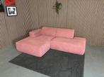 GRATIS LEVERING TeddyStof Loungebank Roze 245x170 GEREINIGD, Hoekbank, Ophalen of Verzenden, Zo goed als nieuw, 150 cm of meer