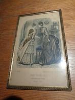 org tekening netjes in gelijst achter glas uit 1885, Antiek en Kunst, Ophalen of Verzenden