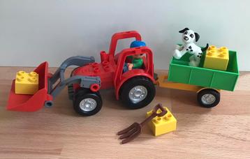 Lego Duplo grote tractor 5647 (compleet) beschikbaar voor biedingen