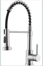 Moderne Keukenkraan met Uittrekbare Sproeikop, Minder dan 50 cm, Nieuw, Grijs, Ophalen of Verzenden