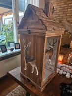 2 grote windlichten, Huis en Inrichting, Woonaccessoires | Kandelaars en Kaarsen, Ophalen, Zo goed als nieuw, Hout, 50 tot 75 cm