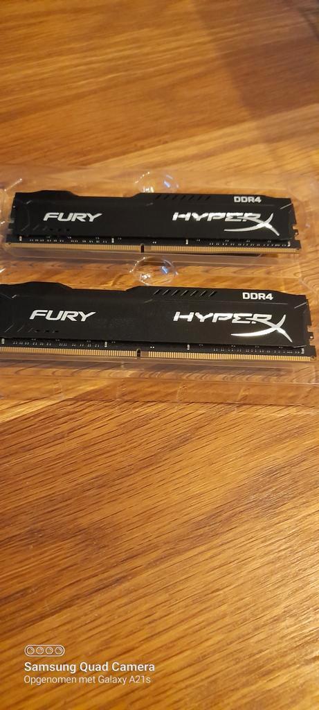 Kingston HyperX Fury DDR4 RAM - 2x8GB, Computers en Software, RAM geheugen, Zo goed als nieuw, Desktop, 16 GB, DDR4, Ophalen of Verzenden