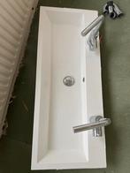 Wastafel met twee kranen, Ophalen, Gebruikt, Chroom, Wastafel