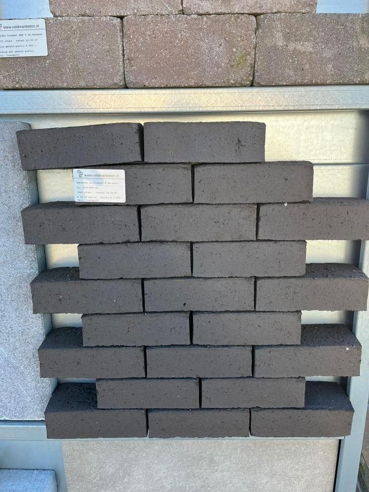 Gebakken dikformaat nero bruin, Tuin en Terras, Tegels en Klinkers, Nieuw, Klinkers, Keramiek, 10 m² of meer, Ophalen of Verzenden