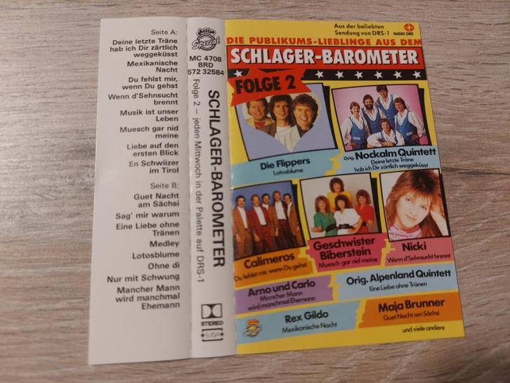 SCHLAGER-BAROMETER FOLGE 2 (CASSETTEBANDJE), Cd's en Dvd's, Cassettebandjes, Zo goed als nieuw, Origineel, Verzamelalbums, 1 bandje