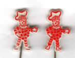 2 speldjes FLIPJE TIEL ROOD (A3)  Verzendkosten voor koper, Verzamelen, Speldjes, Pins en Buttons, Verzenden, Gebruikt, Overige onderwerpen