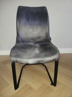 Grijze eetkamerstoel met metalen frame, Huis en Inrichting, Stoelen, Ophalen, Gebruikt, Metaal, Eén