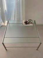 Salontafel glas rvs Martin Visser, Ophalen, Gebruikt, 50 tot 100 cm, Glas