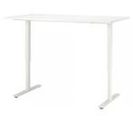 IKEA zit/sta bureau wit 160x80, Ophalen, In hoogte verstelbaar, Gebruikt, Stabureau
