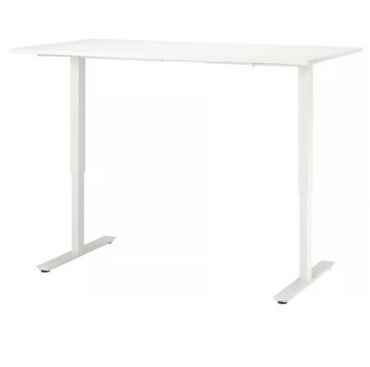 IKEA zit/sta bureau wit 160x80, Huis en Inrichting, Bureaus, Gebruikt, Stabureau, In hoogte verstelbaar, Ophalen