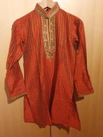 Nieuwe goudbruine Kurta / Tuniek mt 146 voor jongens, India, Overhemd of Blouse, Ophalen of Verzenden, Zo goed als nieuw