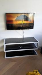 TV Meubel, Huis en Inrichting, Kasten | Televisiemeubels, Ophalen, Gebruikt, 100 tot 150 cm, Glas