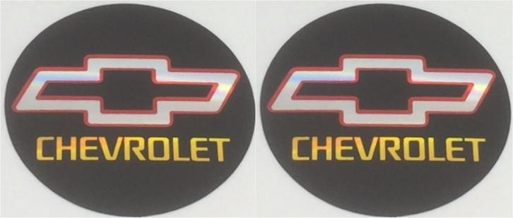 Chevrolet metallic sticker set rond #8, Auto diversen, Autostickers, Ophalen of Verzenden