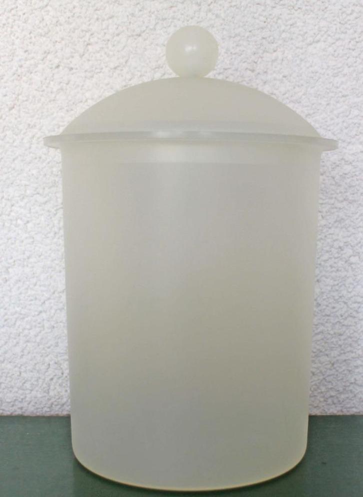 Kunststof pot met deksel (wattenpot, snoeppot o.i.d.), Verzamelen, Retro, Huis en Inrichting, Ophalen of Verzenden