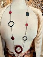 YV6226: Vintage Sautoir Necklace - Ketting, Ophalen of Verzenden, Gebruikt, Overige kleuren, Overige materialen