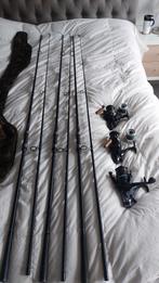 Fox warrior S karpershengels met molens en foedralen, Watersport en Boten, Ophalen of Verzenden, Gebruikt, Werphengel