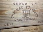 12 Flessen Chateau Poujeaux 1989 owc, Verzamelen, Frankrijk, Ophalen of Verzenden, Zo goed als nieuw, Rode wijn