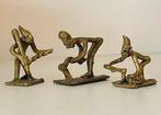 3 Vintage Afrikaanse “Goldweight” beeldjes., Ophalen of Verzenden, Gebruikt, Mens