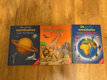 3 Kinderatlassen: Ruimte, Dieren, Wereld beschikbaar voor biedingen