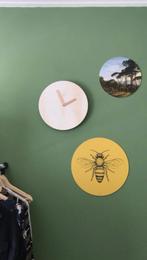 Muurcirkel mosterdgeel bij, Huis en Inrichting, Woonaccessoires | Wanddecoraties, Ophalen of Verzenden, Gebruikt