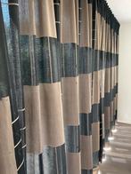 2 paar gordijnen, zwart/taupe. Inbetween met voeringstof., Gebruikt, 200 cm of meer, 150 tot 200 cm, Bruin
