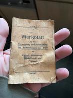 Merkblatt karbid laterne stahl, Verzamelen, Militaria | Tweede Wereldoorlog, Ophalen of Verzenden, Nederland, Embleem of Badge