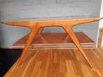 Vintage Mid Century salontafel, Huis en Inrichting, Tafels | Bijzettafels, Gebruikt, Rechthoekig, 45 tot 60 cm, Hout