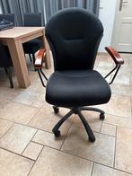 Zwarte bureaustoel met armleuningen, Ophalen, Gebruikt, Zwart, Bureaustoel