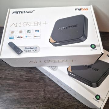 Amiko A11 Green + Plus Android IPTV Kastje | beschikbaar voor biedingen