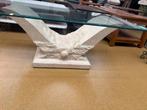 Glazen stenen tafel, Huis en Inrichting, Tafels | Salontafels, Ophalen of Verzenden, Rechthoekig, Minder dan 50 cm